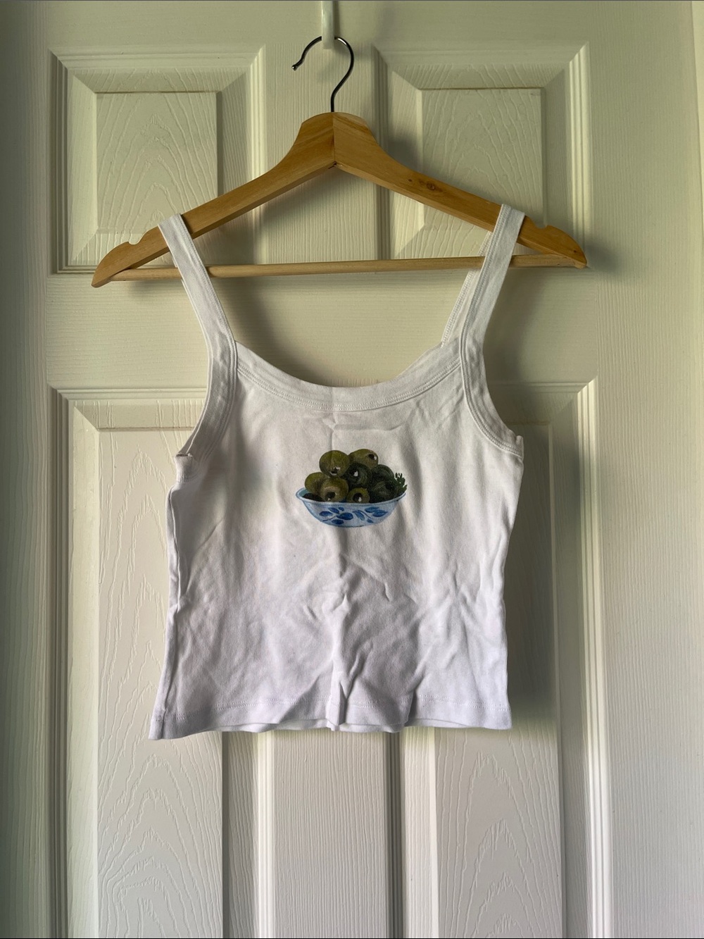 Lisa Says Gah Harley Tank Olive Bowl White Size M